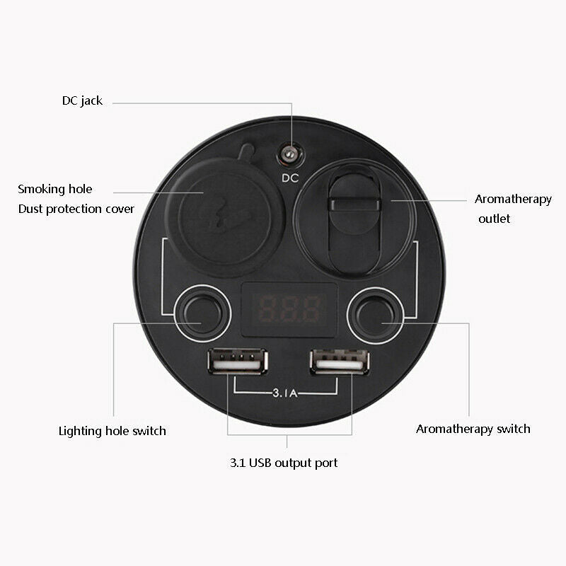 KXQ01 Mini Air Purifier Car Aromatherapy Holder Machine New Car Odor Oil Ar X4O9