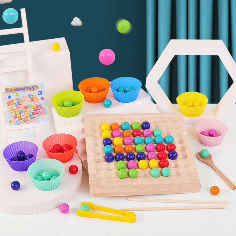 Colorful Clip Beads Puzzle Educational Toys Attention Training Desktop Games
