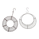 2Pcs Rustic Iron Succulent Wire Wreath Frame Plant Pot Outdoor Hanging Plants
