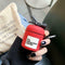Fire Extinguisher Protective Case Silicone Cover with Carabiner for Airpods 1/2