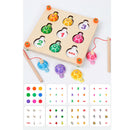 Wooden Magnetic Turtle Fishing Turtle Memory Chess Game Education Tools for