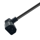 Angle IEC 320 C13 To C14 AC Power Extension Cord Female To Male For PDU UPS
