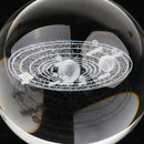 80mm Clear Crystal Glass Ball Sphere Balls Home Decoration -Solar System