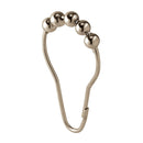New Heavy Duty Shower Curtain Rings Hooks Set of 12 Bathroom Poles Rod 3C