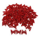 100pcs Butterfly Shape Wooden Flatback Buttons for Kids Crafts DIY Red 19mm