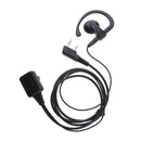 2x 2 Pin G-Shape Headset Inline PTT Mic Earphone Earpiece for Two Way Radio