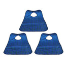 3 Pcs Waterproof Reusable Washable Mealtime Clothing Protector Bib with Backing