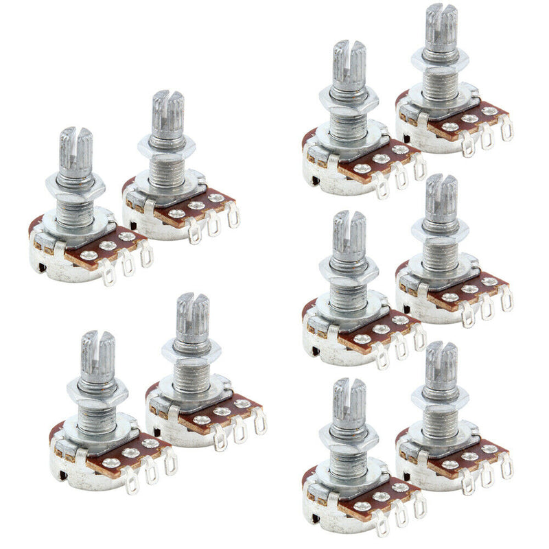 10pcs A500K OHM Audio POTS Guitar Potentiometer Replace for Electric Guitar