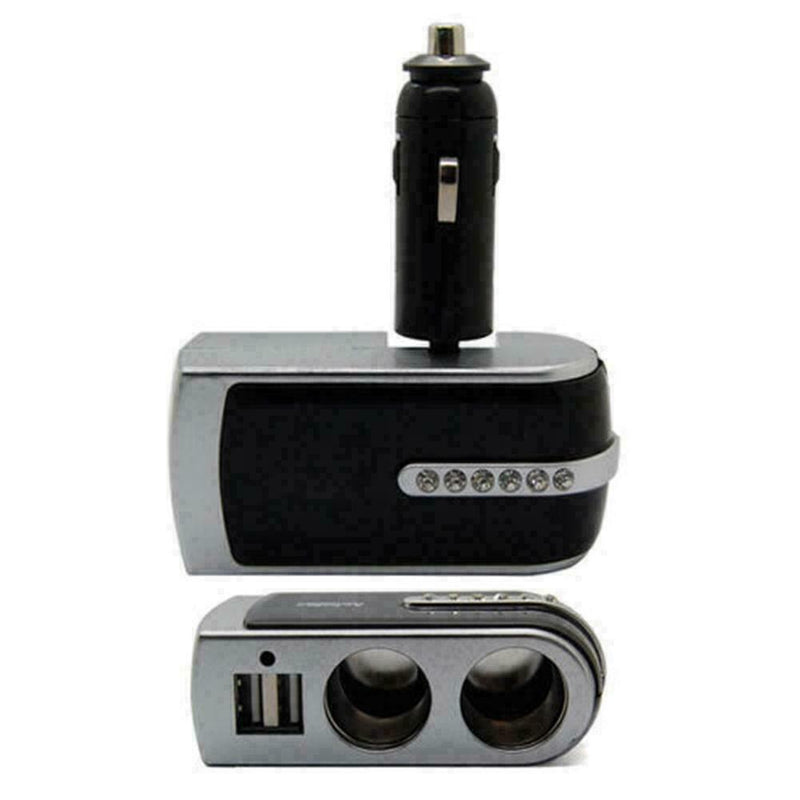 Dual USB 2 Way Car Cigarette Lighter Socket Splitter Charger Adapter New DC U0F9