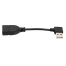 Left Angle USB 2.0 Extension Adapter Converter Cable Type A Male to Female W9H1