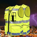 Hot Hi-Vis Safety Vest With Zipper Reflective Jacket Security Waistcoat New Sale
