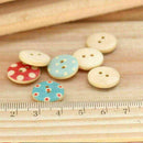 Mixed Wooden Buttons Bulk for Crafts Button Round Colorful Painting Button B2L5