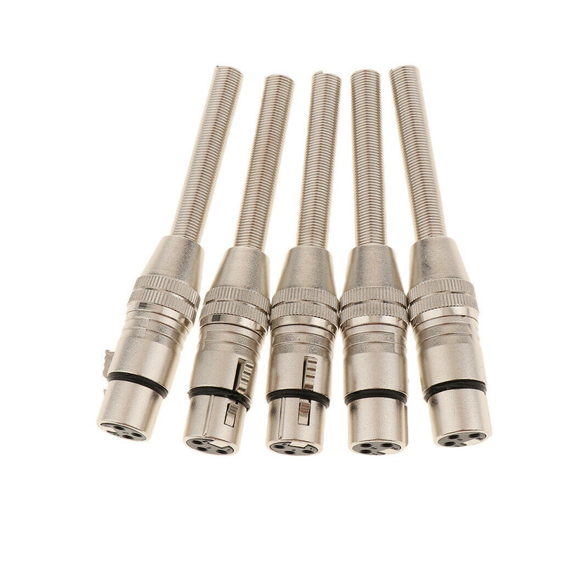 Jack Connector Stereo Female Jack Adapter with Spring Tail Connector