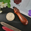 Retro Wax Seal Stamp Fire Painting Stamping Gift Box Set for DIY Manual (F)