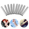 10Pcs Tattoo Back Tattoo Machine Grip Tip Back Needle Stainless Steel Stem Tube