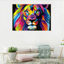 Full Drill Round Drill 5D Diy Diamond Painting "Colorful Lion" Embroidery C