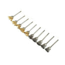 1X(Mini Wire Brush Wheel Cup Steel Wire Brush Set 1/8 Inch (3Mm) Shank For