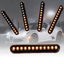 Switchback Car DRL 12 LED Light Strip Tube Sequential Turn Signal Lights Cool 3c