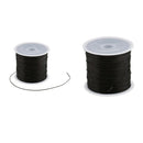 2 Rolls 60M Elastic Black Salon Hair Weave Sew Decoration Thread for Wig Weft