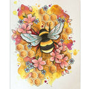 Full Round Drill 5D Diy Diamond Painting "Flower Bee" Embroidery Cross Stit