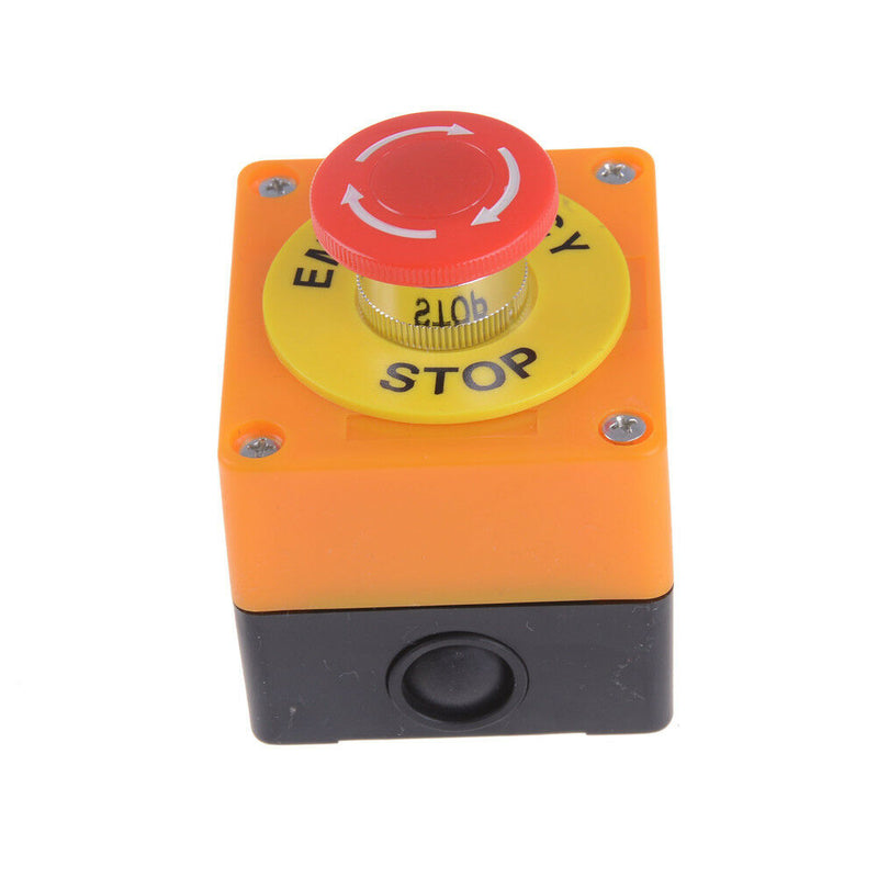 Red Sign Mushroom Emergency Stop Push Button Switch Station 1 NO 1 NC  Kw
