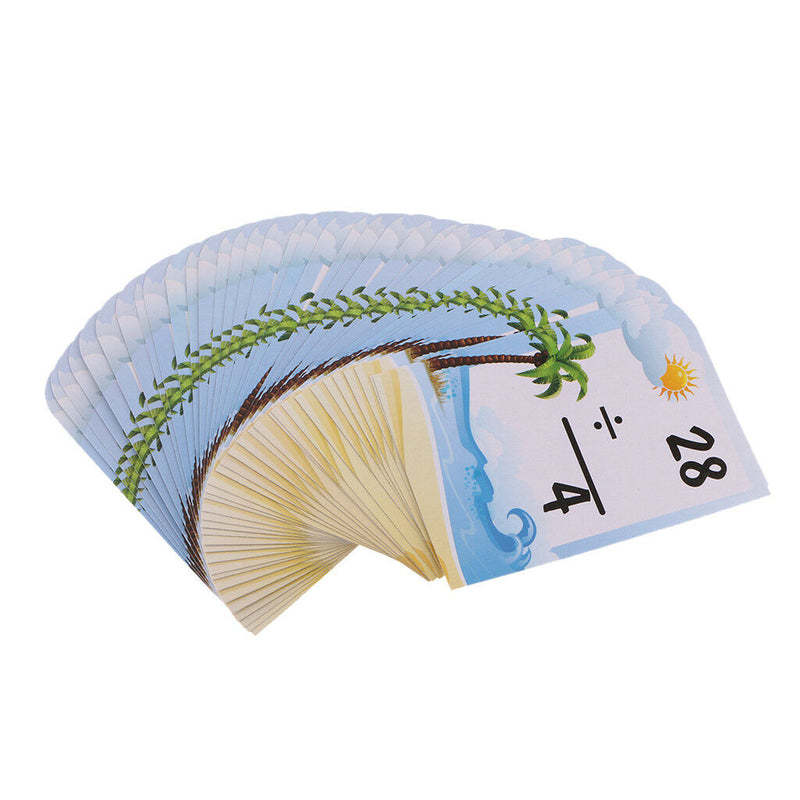 72 Pcs Child Learning Math Flash Cards for Multiplication & Division