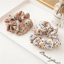 5x Floral Scrunchies Assorted Elastic Hair Rope Ties  Updo Hair Accessories