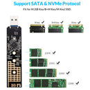 NVMe to USB Adapter RTL9210 Chip M2 M Key SSD to to USB 3.1 Type A Card (C) A