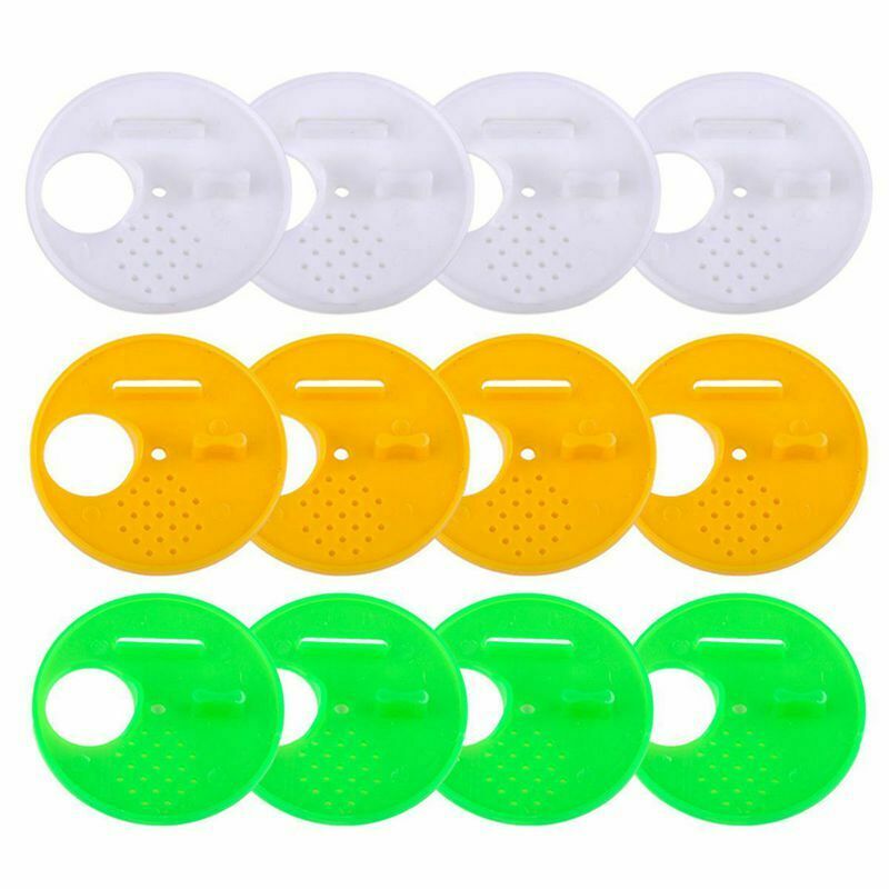 12pcs 3 Colors Beekeepers Beehive Box Entrance Gates 68mm Beekeeping Tools
