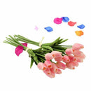 20PCS Artificial Tulip Flowers Single Long Stem Bouquet Real Touch Beautifu