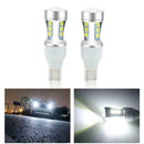 2 x T15 3030 15 SMD 3030 Error Free Car Reverse Back Light White LED W16W X7R7