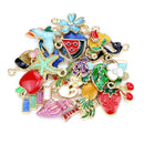 30Pcs/Set Mixed Enamel Charms Pendants  Craft DIY Jewelry Making Findily