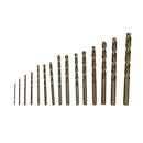 15Pcs High Speed Steel HSS-Co M35 Cobalt Drill Bit Set 1.5-10MM Steel Pounch 3C