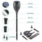 1pcs Solar Powered 3 Modes Streetlight LED Flame Garden Lamp Torch Lights A