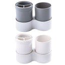 White Toothbrush Holder Wall Hanging Toothpaste Mouth Cup Waterproof Hangin