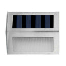 4pcs Stainless Steel 6LED Solar Stair Light Outdoor Garden Path Street Lamp