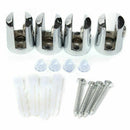 3x Round Shelves Support Brackets Clamps Clips 6-8mm Glass Wooden Acrylic H1K1