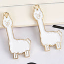 10Pcs/Set Enamel Alloy Alpaca Sheep Charms Pendant Jewelry DIY Making Craft G 3C