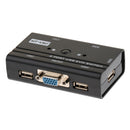 Kvm Usb Switch Splitter 2Port Sharing Switcher Selector for Projector Black