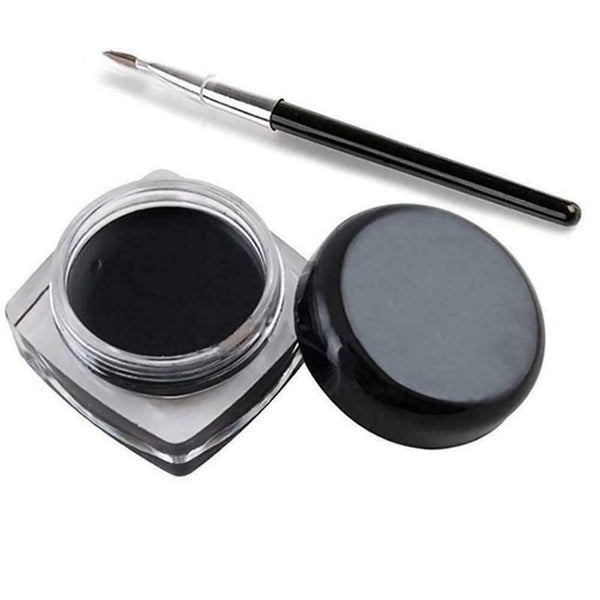 New Cosmetic Eye Liner Gel Makeup + Brush Waterproof Eyeliner Shadow Black j8