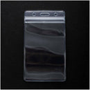 50 Pcs Clear Plastic Vertical Name Tag Badge ID Card Holders L2I1