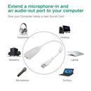 USB 2.0 to 3.5mm Mic Headphone Adapter 7.1 Channel External Sound Card
