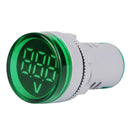 6-100V DC Digital Voltmeter Indicator LED Lamp Round Signal Light (Green) A