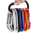10Pcs Camping Aluminum D Shape Buckle Carabiner Survial Key Chain Hook Clip OZ