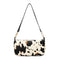 Women Handbag Cow Milk PU Leather Lady Underarm Shoulder Tote Bag (Beige)