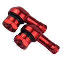 1 Pair Motorcycle Wheel Tire Valves Stem Cap Air Tire Cover 90 Degree 17mm CNC