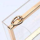 Women Cute Clear Acrylic Box Clutch Crossbody Purse Evening Bag