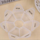 7 day portable container medicine splitters holder pill drugs case box organi BX