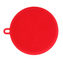 Silicone Dish Bowl Cleaning Brushes Scouring Pad Pot Pan Wash Brushes Red