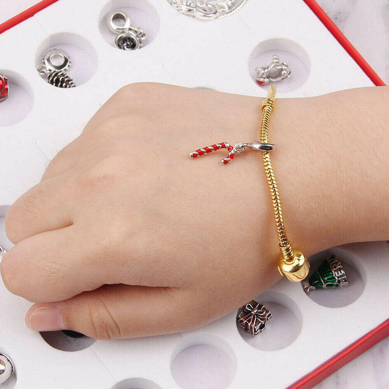 1 Set Themed Decorative Chain Christmas Bracelet Kit Chic Wrist DIY Ornament